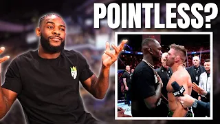 Aljamain Sterling Reacts To Israel Adesanya vs. Dricus Du Plessis Octagon Faceoff