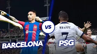 Mbappé deu show em Barcelona | Recriação | Barcelona 1 x 4 PSG | UEFA Champions League 22/23