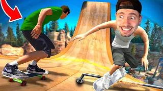 SKATE 3 CORRIDA na mega rampa EM DUPLA! (DESAFIO)