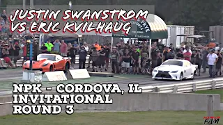 Street Outlaws 2021 No Prep Kings - Cordova, IL: Invitational Rd 3,Justin Swanstrom vs Eric Kvilhaug