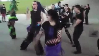 GOTH-PUNK KIDS DANCING TO ZYDECO MUSIC (by Spaine)