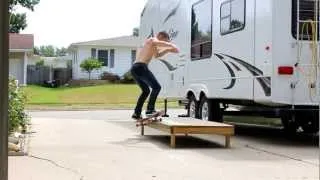 Willy Grind to (almost) Nollie Kickflip Out (Slow Motion) - Brad Jensen