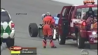 2001 Indianapolis 500 - Sarah Fisher Huge Crash (Live + Replays)