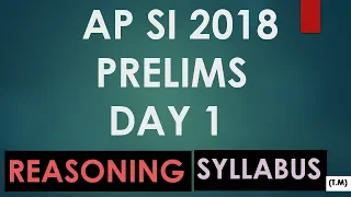 Reasoning Syllabus (T.M) - AP SI 2018