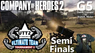 CoH2 UTT2 Semi Finals: Devm, Luvnest vs Scotch, Noggano #G5 (Company of Heroes 2)