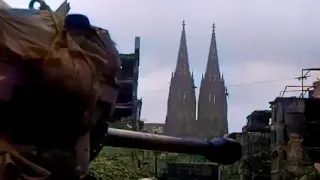 WW2 Colorized Footage of the Famous Tank Duel of Cologne , March 1945