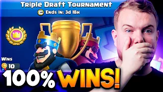 HOW TO WIN EVERYTHING IN TRIPLE DRAFT TOURNAMENT! - Clash Royale