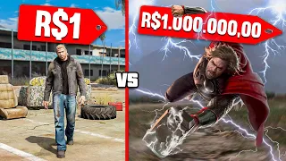 THOR DE R$1 vs THOR DE R$1.000.000,00 no GTA 5