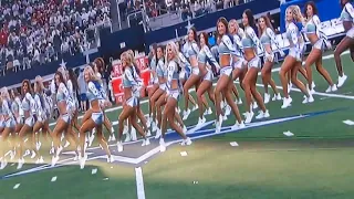 Dallas Cowboys cheerleaders miller lite rhythm and blues dancers halftime show 1/16/22