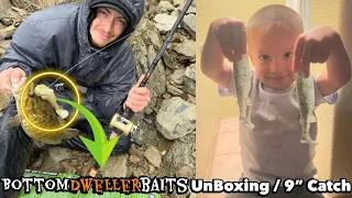 Bottom Dweller Baits 9” Shiner, Smallmouth Bass catch / Unboxing