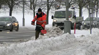 В Вильнюсе рекордный уровень снега. Как выглядит литовская столица