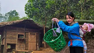 60 Days:17 Year Old Single Mother Builds a bamboo house - Makes a clay kitchen - Building a new life