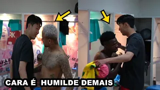 Reação de Neymar , Vinícius Júnior  e toda Seleção Brasileira ao ver Son entrar no vestiário ....