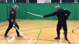 AHF Military sabre sparring - Malcolm vs Nick