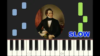 SLOW EASY piano tutorial "SERENADE" by Schubert, with free sheet music (pdf)