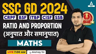 SSC GD 2024 | SSC GD Math Class by Akshay Sir | SSC GD Maths Ratio and Proportion अनुपात और समानुपात