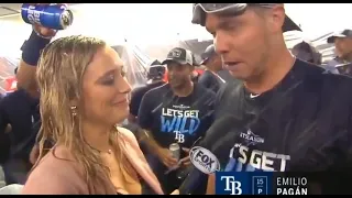 MLB Girl Reporters Getting Wet