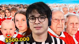 De 1 a 100 Anos de Idade, Lutando Por $500.000! | Reagindo a MrBeast