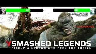 KING KONG VS SKULLCRAWLER with healthbars | EPIC VERSION