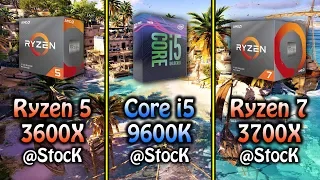 Ryzen 5 3600X vs Core i5 9600K vs Ryzen 7 3700X | PC Gameplay Benchmark 1080p and  1440p