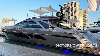 Pershing 9x 2022 luxury speed motor yacht tour