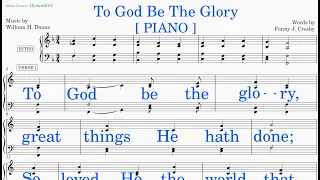 To God Be The Glory  (Doane - Crosby) [v3] Piano