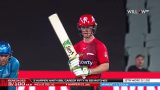 Sam Harper 63 runs vs Adelaide Strikers| 36th Match - Adelaide Strikers vs Melbourne Renegades