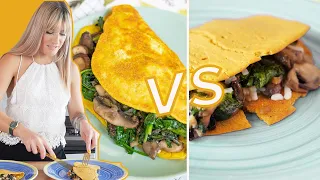 How to Make A Vegan Omelette Without Eggs | TOFU vs CHICKPEA Vegan Omelette Recipe