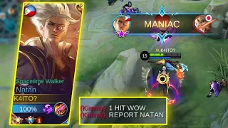 NATAN 1 HIT DELETE BROKEN BUILD 2021 | NATAN INSANE DAMAGE | TOP GLOBAL NATAN GAMEPLAY | MLBB