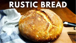 Crusty Artisan Bread in Dutch Oven - No Knead and Easy Recipe