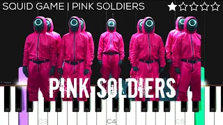 Squid Game OST - Pink Soldiers | EASY Piano Tutorial