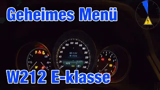 W212 Mercedes E Klasse geheime Menü Spannung Strommesser