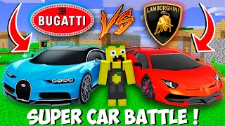 What to CHOOSE ? BUGATTI VS LAMBORGHINI 1000 HORSEPOWER in Minecraft ! NEW SECRET CAR !