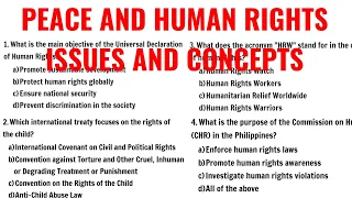 10 items | Peace and Human Rights Issues and Concepts - Part 1