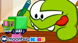 Cut the Rope - LEARN - Paint Cars! with Om Nom | ABC 123 Moonbug Kids | Fun Cartoons | Learning