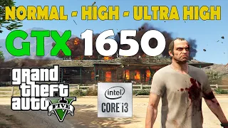 i3-10100F + GTX 1650 | GTA V 1080p | Normal(Low), High, Ultra High | 2021