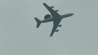 RAF E3D Sentry ZH106 Departing RAF Waddington to Chile 26 July 2022