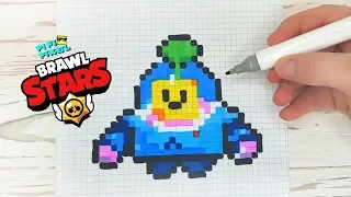 СПРАУТ из ИГРЫ BRAWL STARS РИСУНКИ ПО КЛЕТОЧКАМ -PIXEL ART