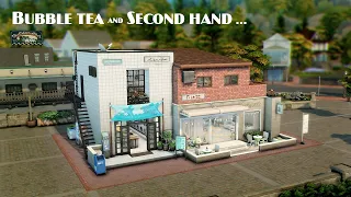 🏠Кафе Бабл Ти-Секонд Хэнд-Прачечная-Хостел в Симс 4|Строительство Симс 4|The Sims 4 Speedbuild|No CC