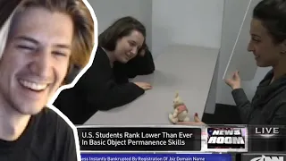 xQc reacts to U.S. High School Students Graduating Without Basic Object Permanence Skills