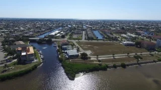 Aerial View of Fishermen's Village Marina in Punta Gorda, FL