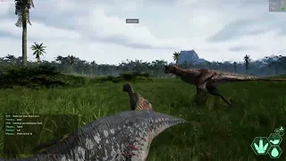 Carno trying to run away and crossing the river (The Isle Evrima)