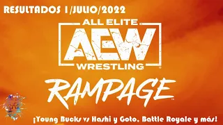 Resultados de AEW Rampage 1/Julio/2022 (¡Young Bucks vs Hashi y Goto, Battle Royale y más!)