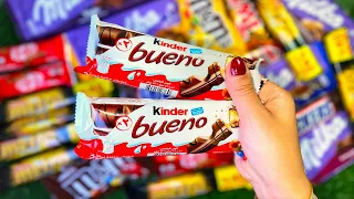 ASMR chocolate unboxing| Kinder bueno, Metro unpacking unpacking