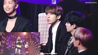 170222 BTS REACTION TO BLACKPINK (CLOSE-UP) |WHISTLE + PLAY WITH FIRE | GAON MUSIC AWARD 2017