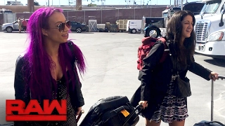 Bayley arrives at Raw with Sasha Banks by her side: Raw Exclusive, Feb. 13, 2017