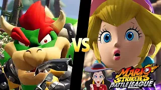 Mario Strikers Battle League Team Bowser vs Team Peach in Jungle Retreat