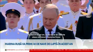 Paradă navală cu ocazia Zilei Marinei Ruse, la Sankt Petersburg