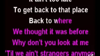 Bon Jovi - Till We Ain't Strangers Anymore (karaoke)