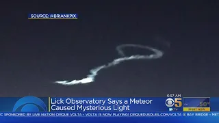 NIGHT SKY MYSTERY SOLVED: Officials say the mysterious light in the sky Wednesday was a likely a met